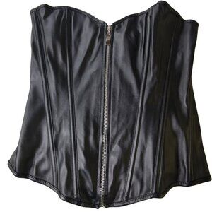 NWT Fedo Leather Zip Front Corset